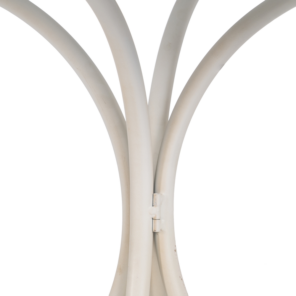 MESA AUXILIAR CREMA METAL 70 X 70 X 75 CM 6