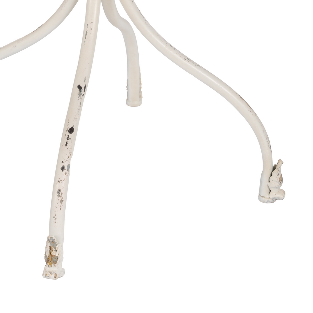 MESA AUXILIAR CREMA METAL 70 X 70 X 75 CM 8