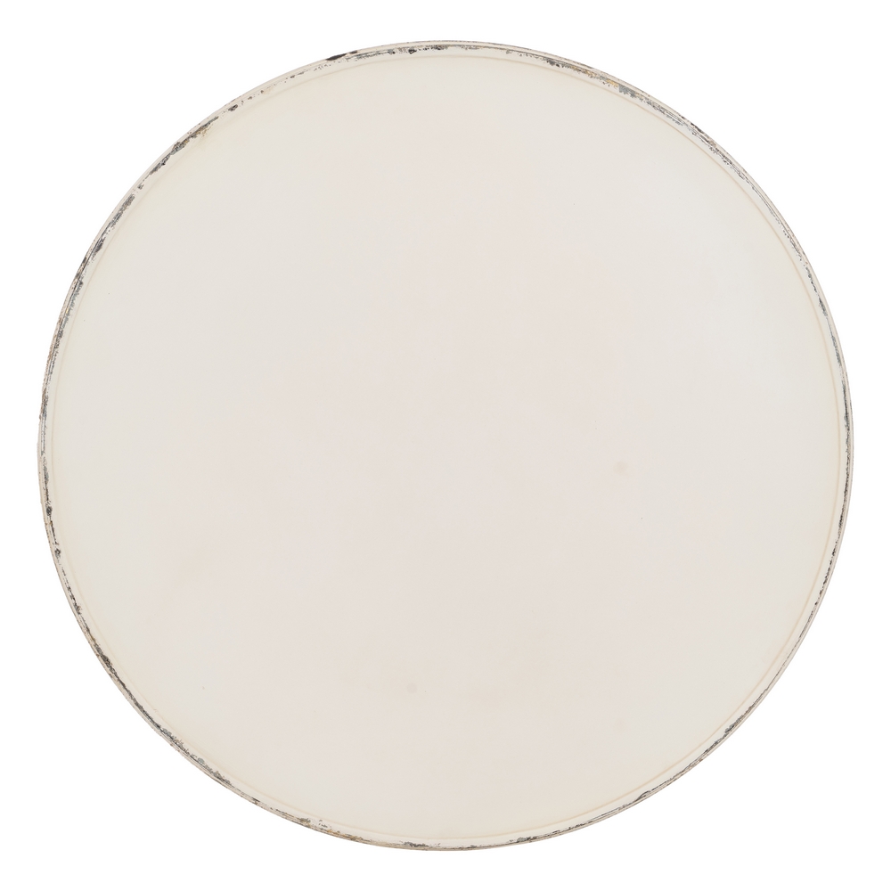 MESA AUXILIAR CREMA METAL 70 X 70 X 75 CM 10