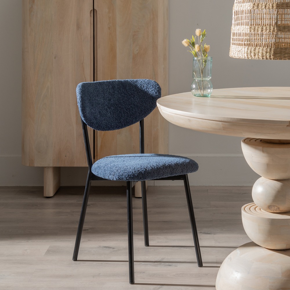 SILLA AZUL METAL-TEJIDO SALÃ Â N 47 X 50 X 80  2