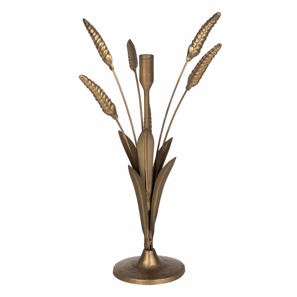 PORTAVELAS ORO METAL DECORACIÃ Â N 23 X 23 X 43 