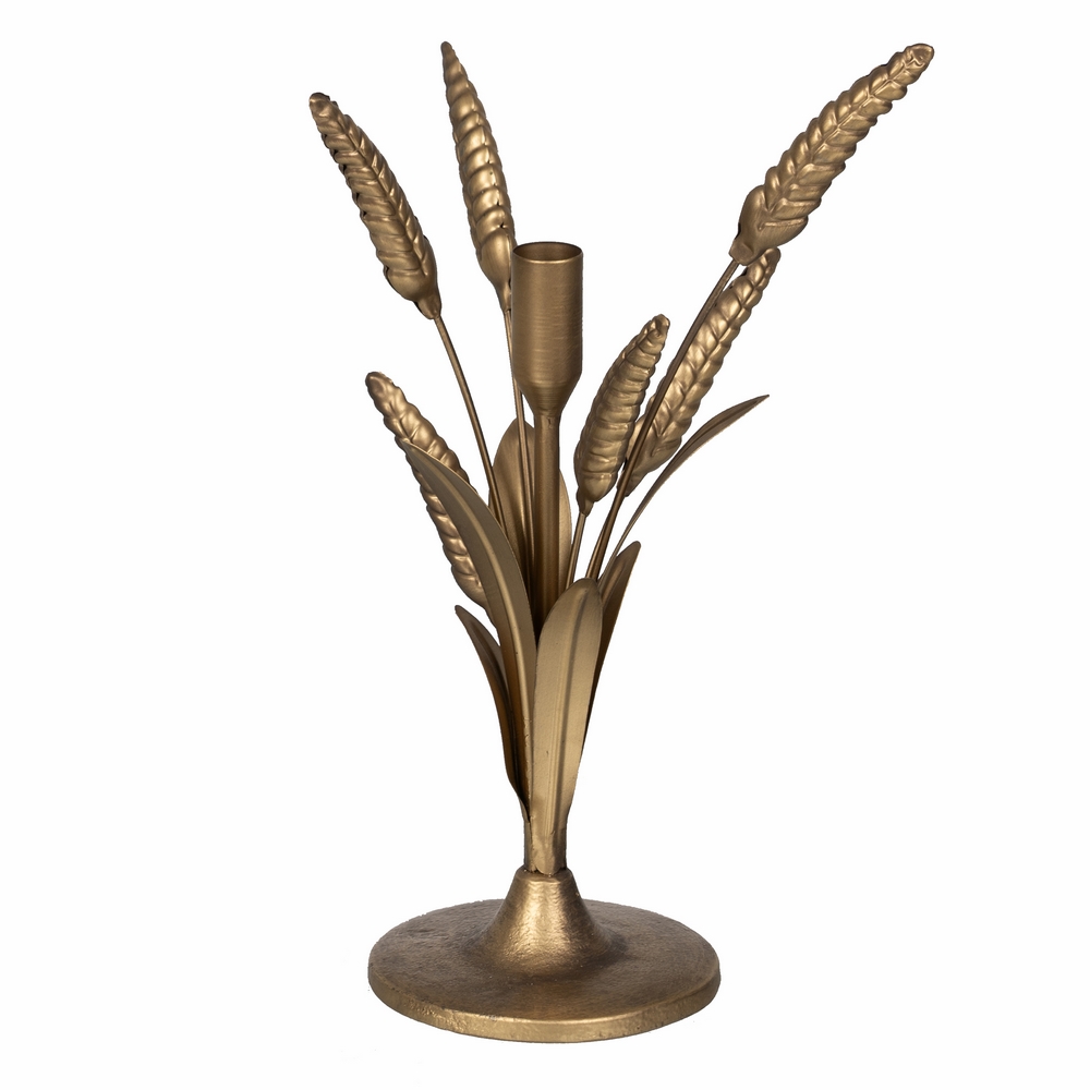 PORTAVELAS ORO METAL DECORACIÃ Â N 23 X 23 X 34 