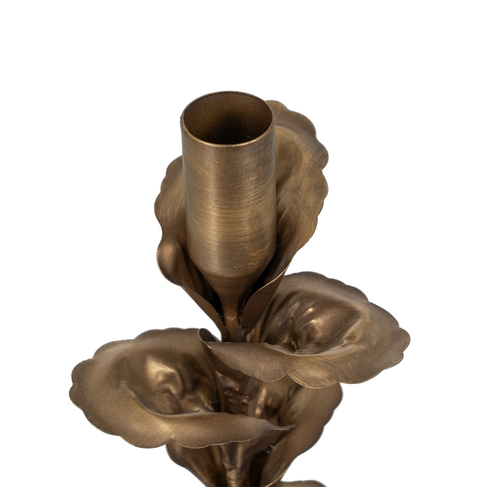 PORTAVELAS ORO METAL DECORACIÃ Â N 9,50 X 9,50 X 30 3