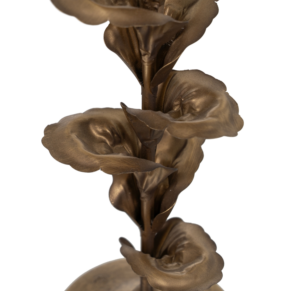 PORTAVELAS ORO METAL DECORACIÃ Â N 9,50 X 9,50 X 30 4