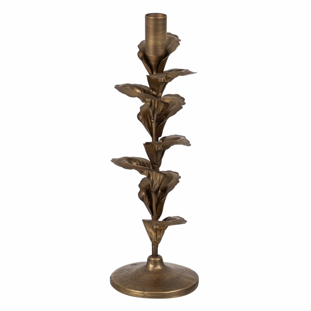 PORTAVELAS ORO METAL DECORACIÃ Â N 9,50 X 9,50 X 30