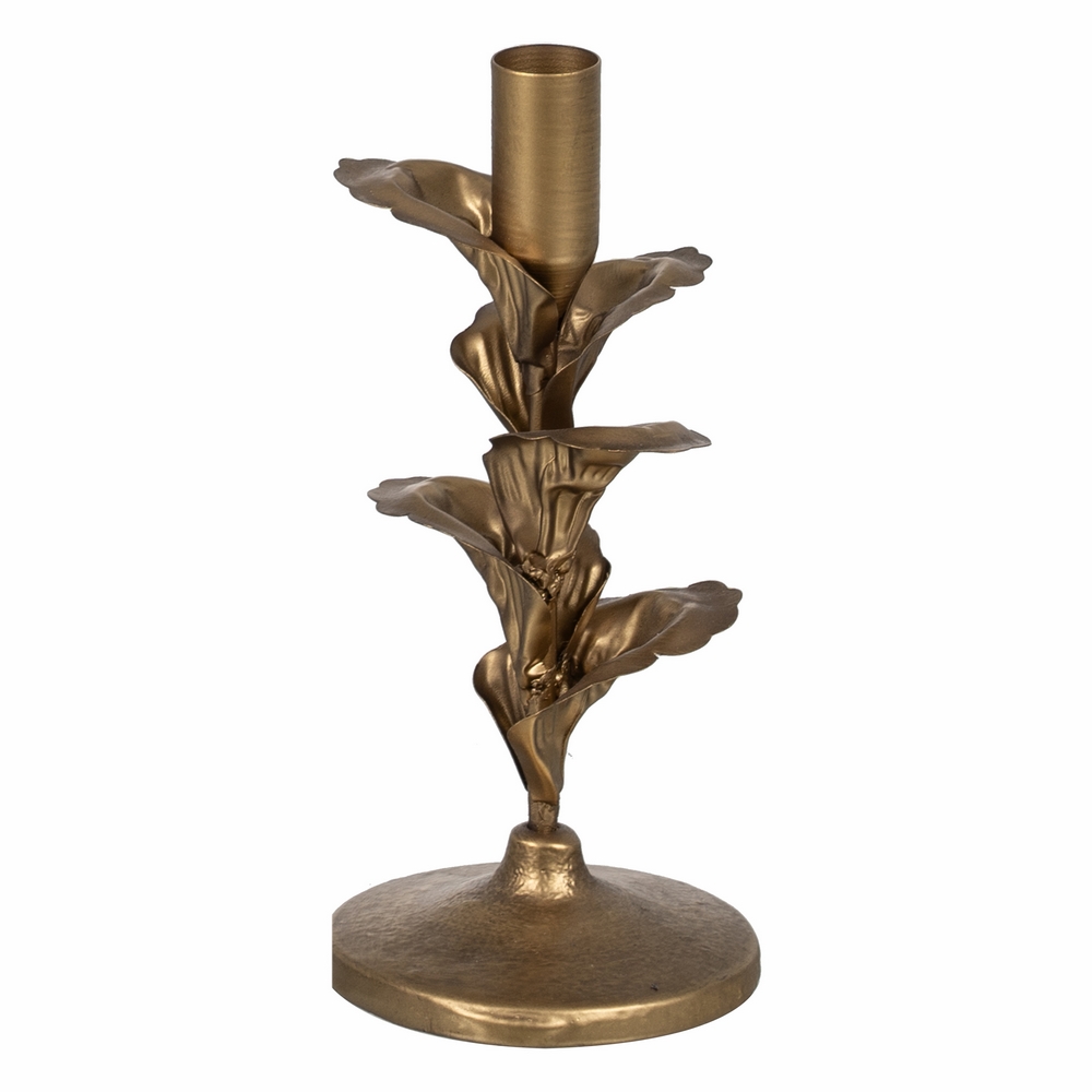 PORTAVELAS ORO METAL DECORACIÃ Â N 9,50 X 9,50 X 21