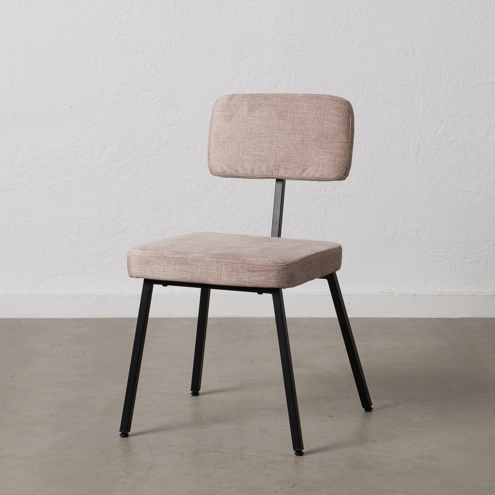 SILLA BEIGE TEJIDO-METAL DECORACIÃ Â N 42,50 X 55 X