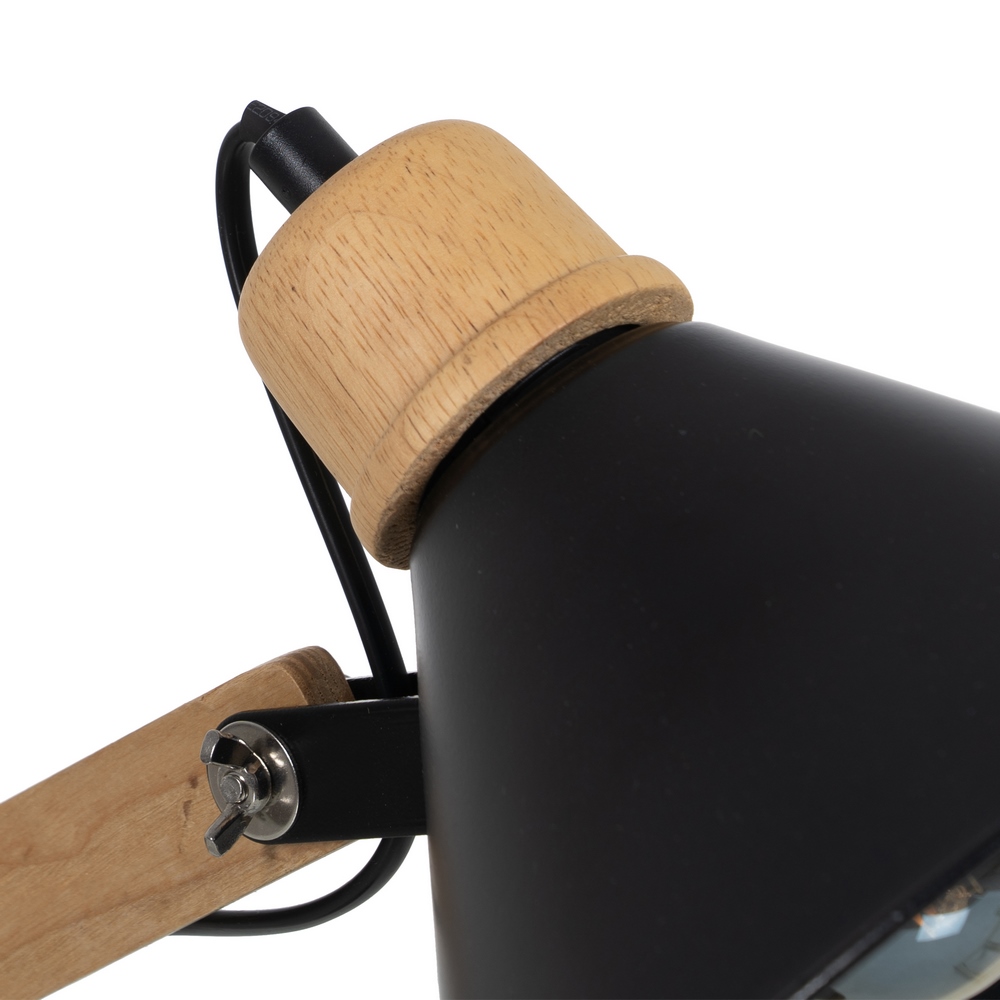 LÃ Â MPARA MESA NEGRO-NATURAL METAL-MADERA 39,00 X  3