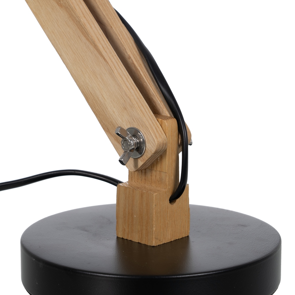 LÃ Â MPARA MESA NEGRO-NATURAL METAL-MADERA 39,00 X  5