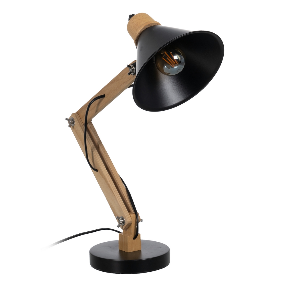 LÃ Â MPARA MESA NEGRO-NATURAL METAL-MADERA 39,00 X 