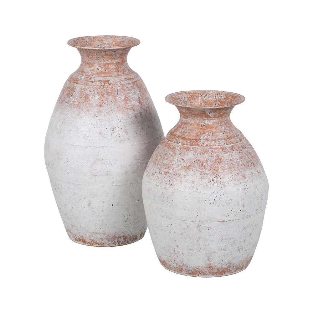 JARRÃ Â N BLANCO ROZADO METAL DECORACIÃ Â N 27,50 X  2