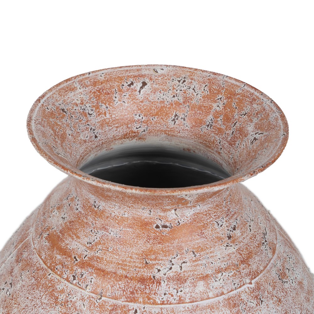 JARRÃ Â N BLANCO ROZADO METAL DECORACIÃ Â N 27,50 X  3