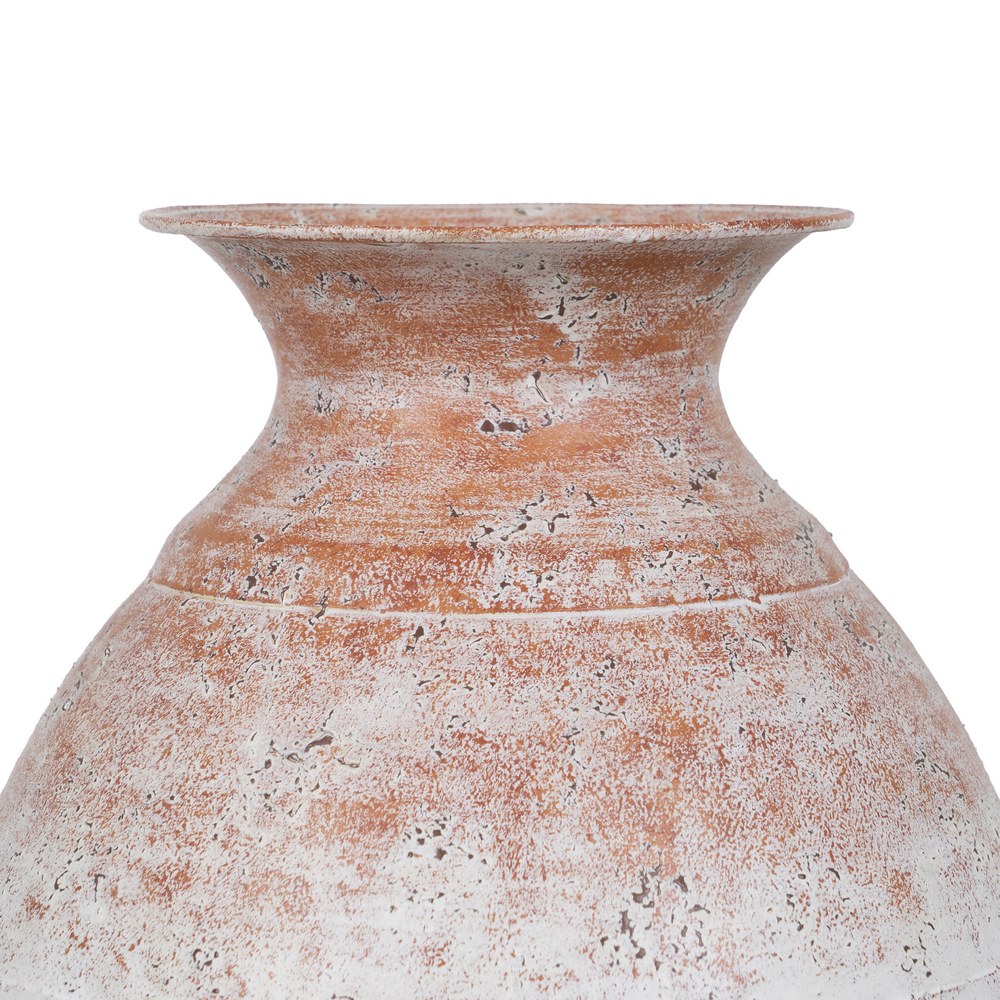 JARRÃ Â N BLANCO ROZADO METAL DECORACIÃ Â N 27,50 X  4