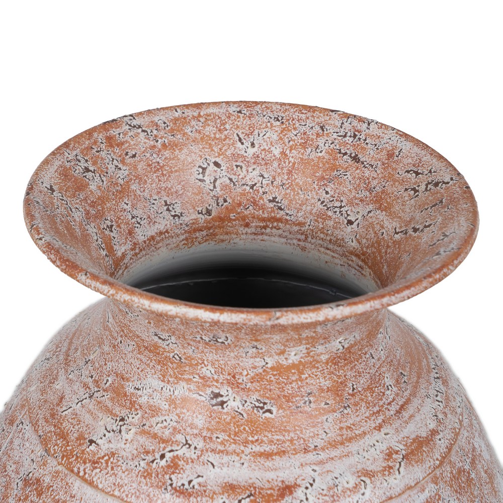 JARRÃ Â N BLANCO ROZADO METAL DECORACIÃ Â N 28 X 28  3