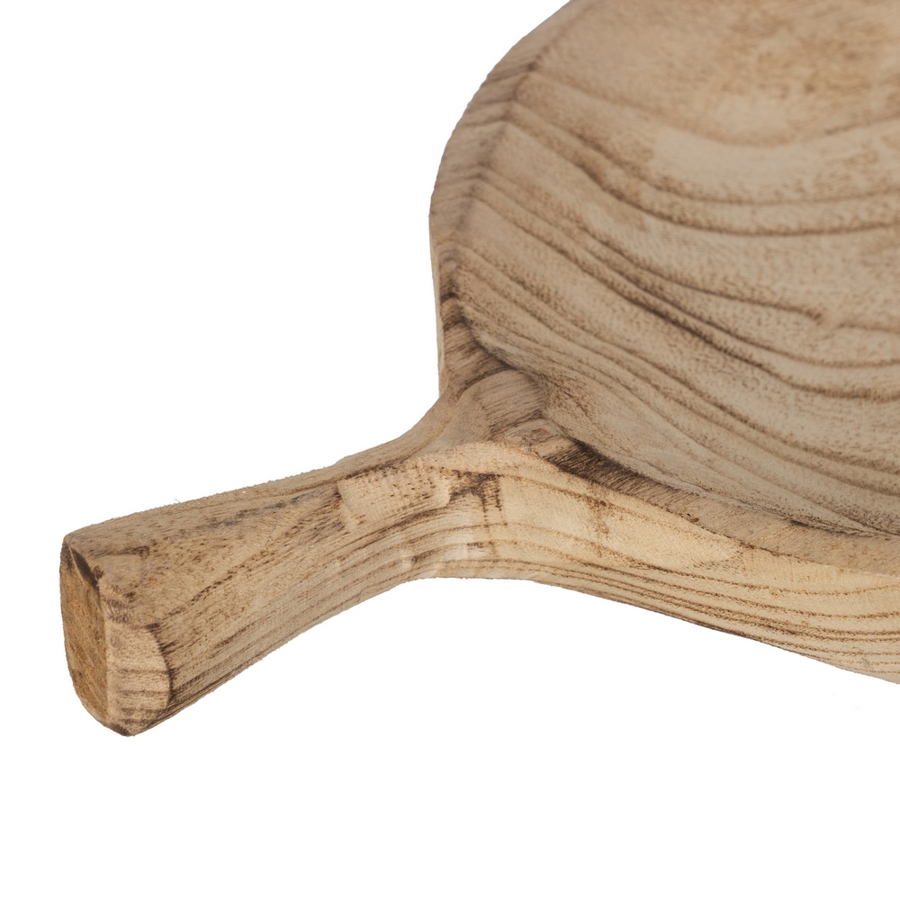 BANDEJA HOJA MADERA PAULONIA DECORACIÃ Â N 42 X 24 3