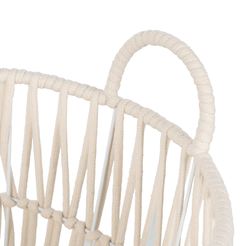 CESTO BLANCO ALGODÃ Â N DECORACIÃ Â N 33x33x22/ 5