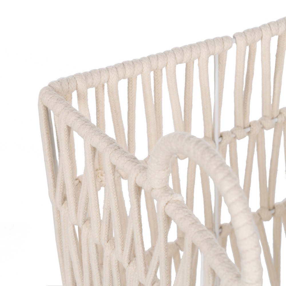 CESTO BLANCO ALGODÃ Â N DECORACIÃ Â N 36x26x23/2 5