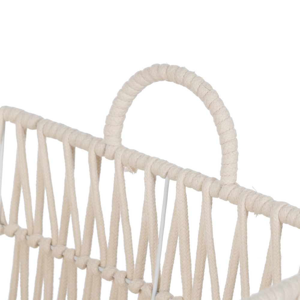 CESTO BLANCO ALGODÃ Â N DECORACIÃ Â N 40x30x26/ 5
