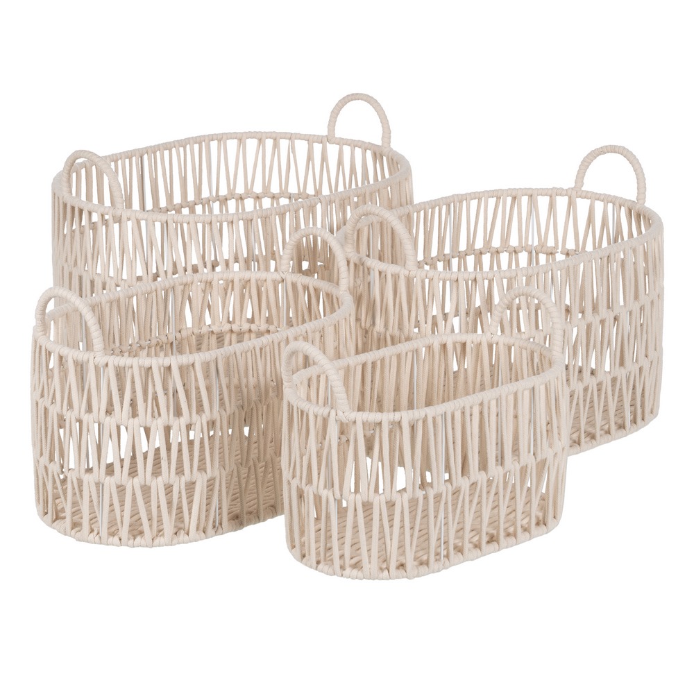 CESTO BLANCO ALGODÃ Â N DECORACIÃ Â N 39x26x22/2