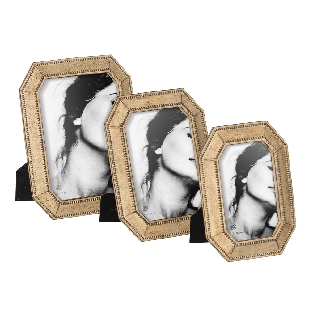 PORTAFOTOS 10X15 BEIGE POLIRESINA 15,20 X 2,30 X 2 2