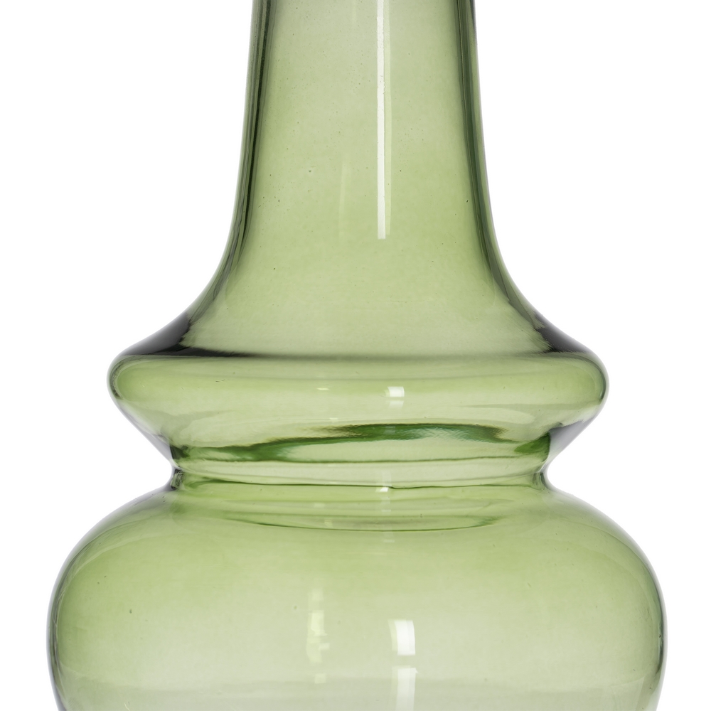 JARRON VERDE CRISTAL DECORACION 13X13X19CM 4