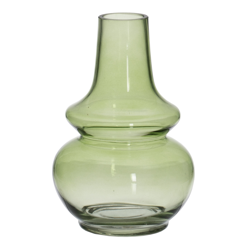 JARRON VERDE CRISTAL DECORACION 13X13X19CM