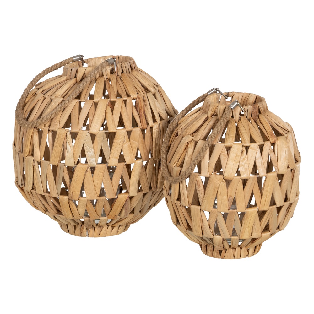 FAROL PORTAVELAS NATURAL JACINTO DE AGUA 34 X 34 X 2