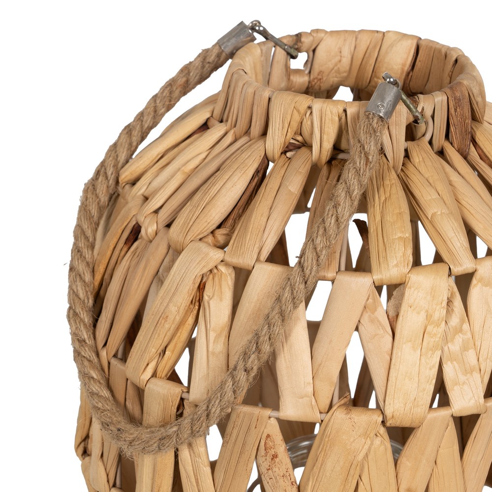 FAROL PORTAVELAS NATURAL JACINTO DE AGUA 34 X 34 X 3