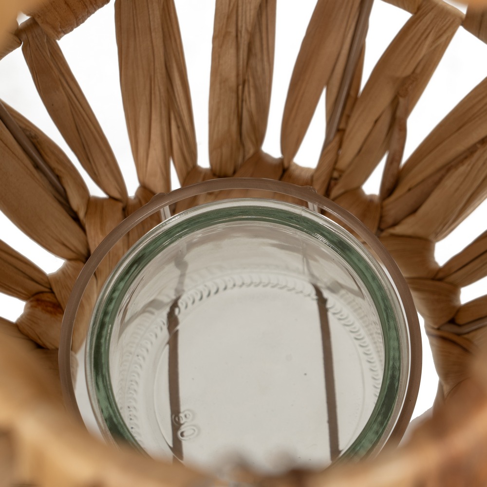 FAROL PORTAVELAS NATURAL JACINTO DE AGUA 34 X 34 X 5