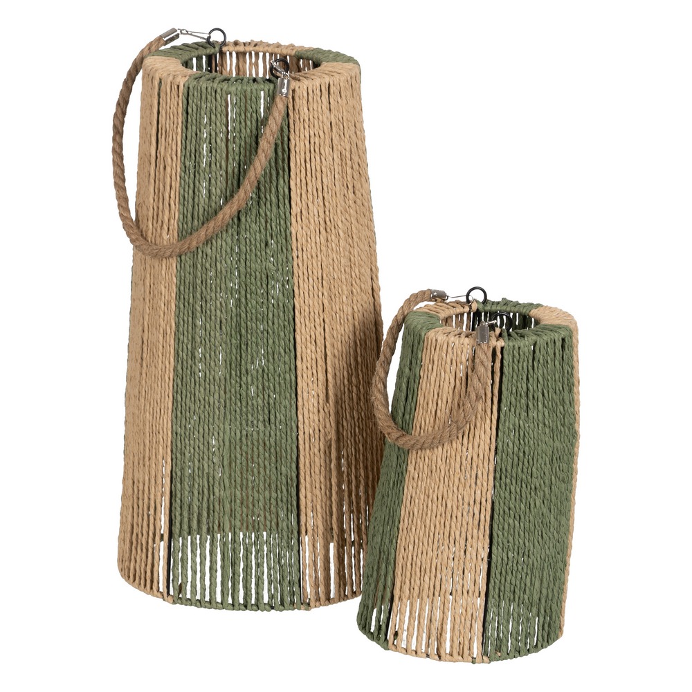 FAROL PORTAVELAS NATURAL PAPEL 25 X 25 X 50 CM 2