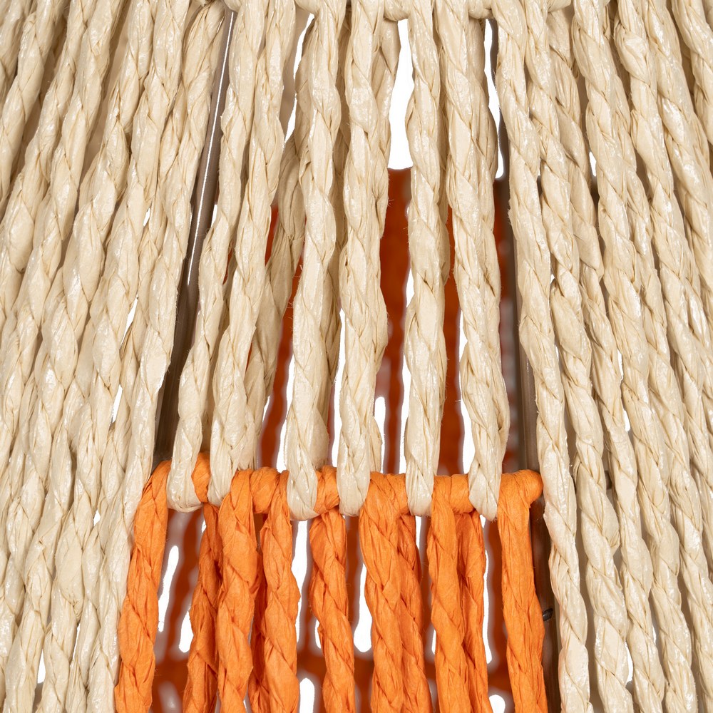 FAROL PORTAVELAS CREMA-NARANJA 23 X 23 X 28 CM 5
