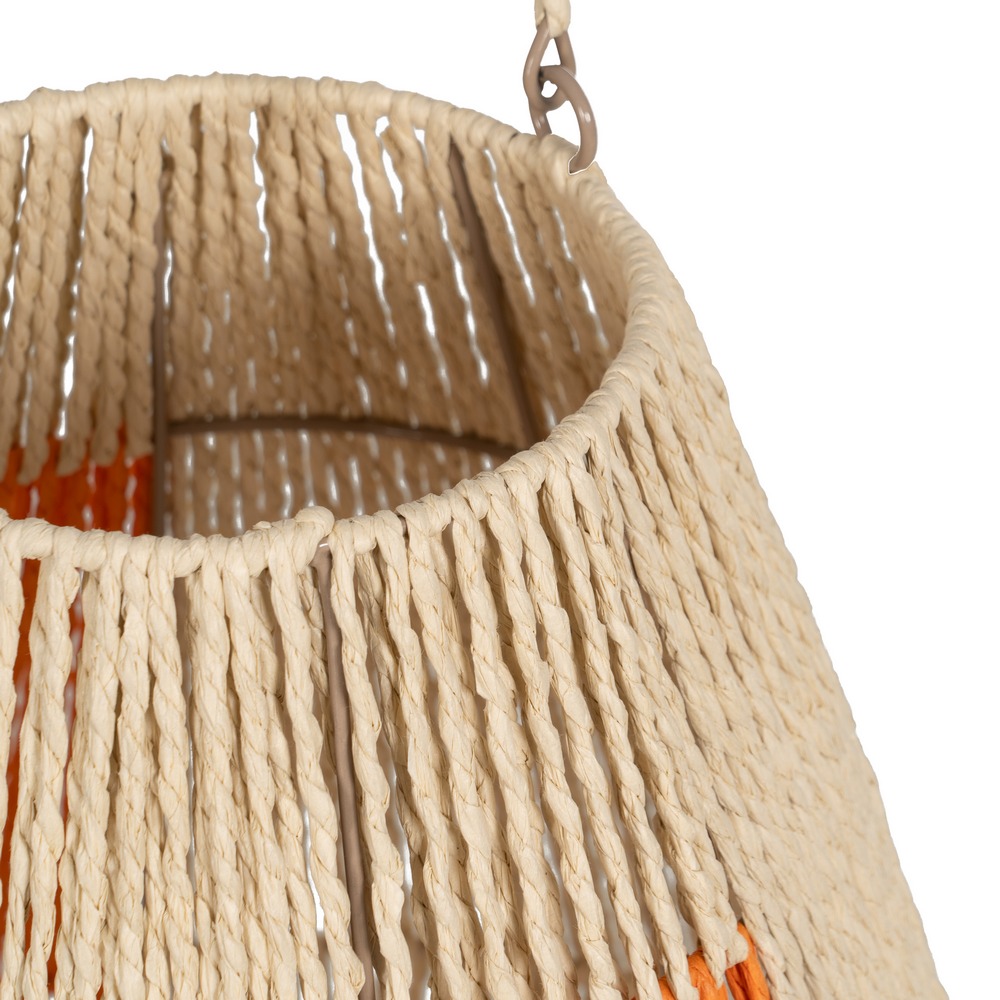 FAROL PORTAVELAS CREMA-NARANJA 31,50 X 31,50 X 39 4