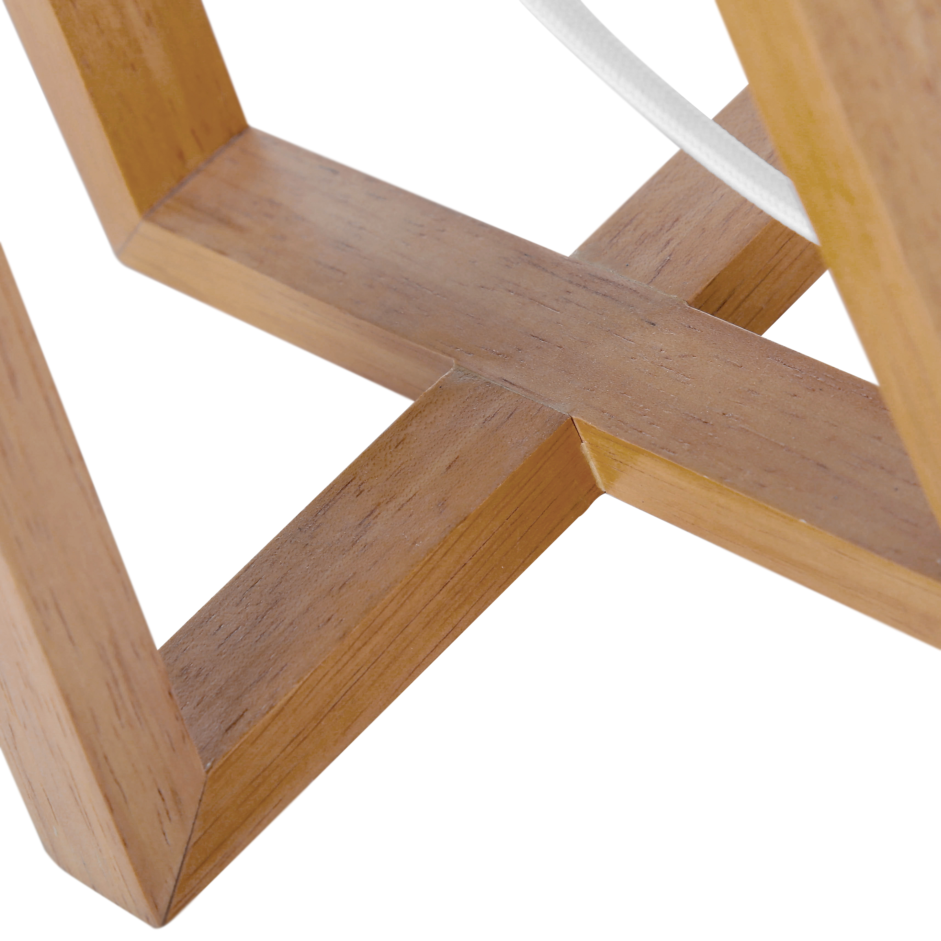 LAMPARA MADERA DE CAUCHO 25.3X25.3X44.20CM 3