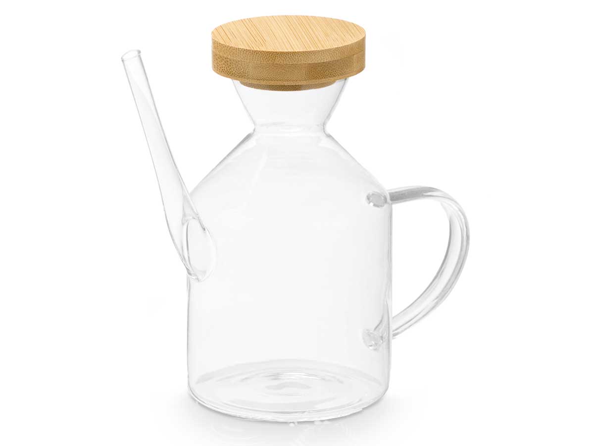 Aceitera tapon bambu 600ml 9x17x15.8cm 2