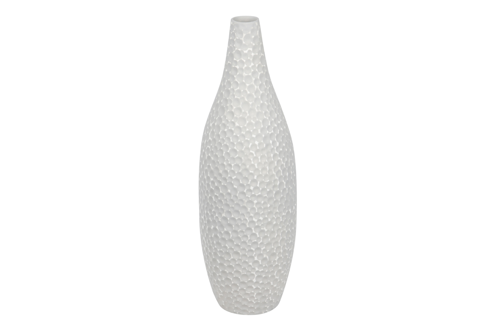 FLORERO CERAMICA GRIS BLANCO 16X16X48CM