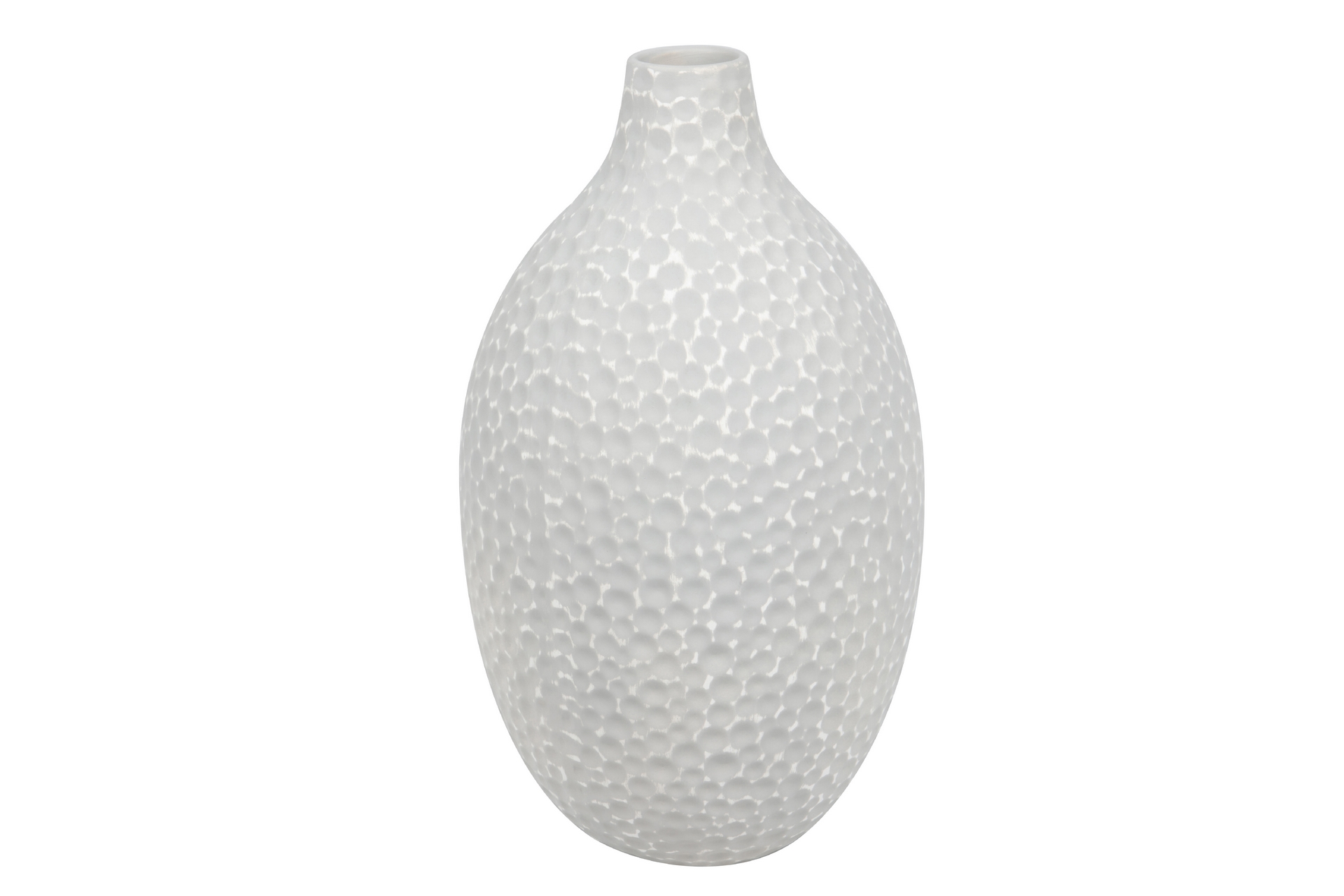 FLORERO CERAMICA GRIS BLANCO 21X21X35CM