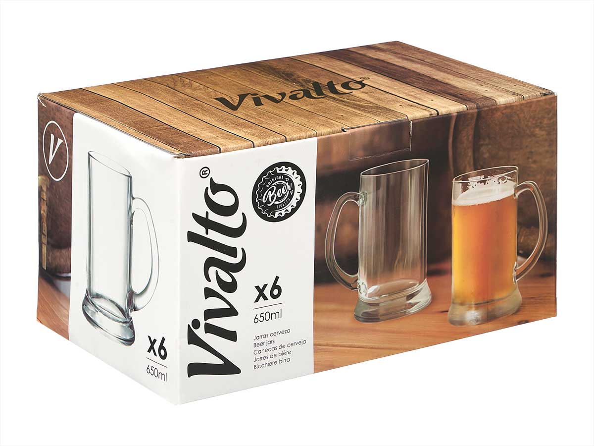Jarra cerveza 650 ml con asa 9.7x12x16cm 3