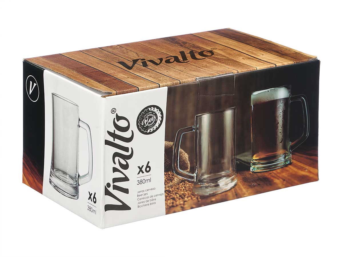 Jarra cerveza 380 ml con asa 8.3x11.5x13.5cm 3