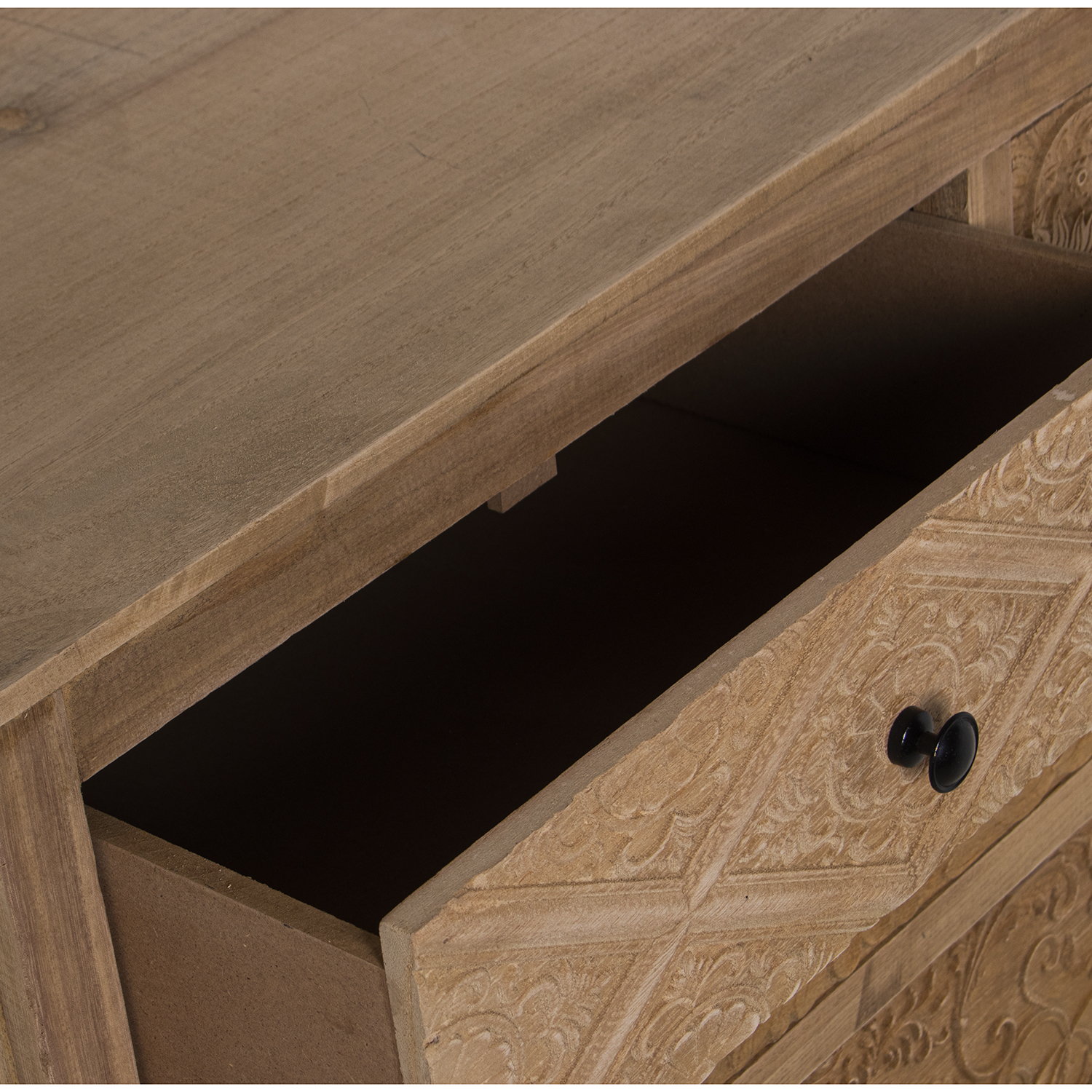 Cómoda Madera C/5 Cajones, Paulownia+dm 89x39x81cm 7