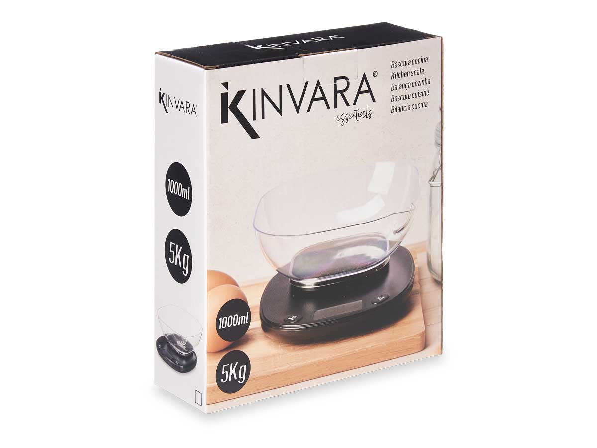 Bascula digital 5kg recipiente 1000ml  negro 3