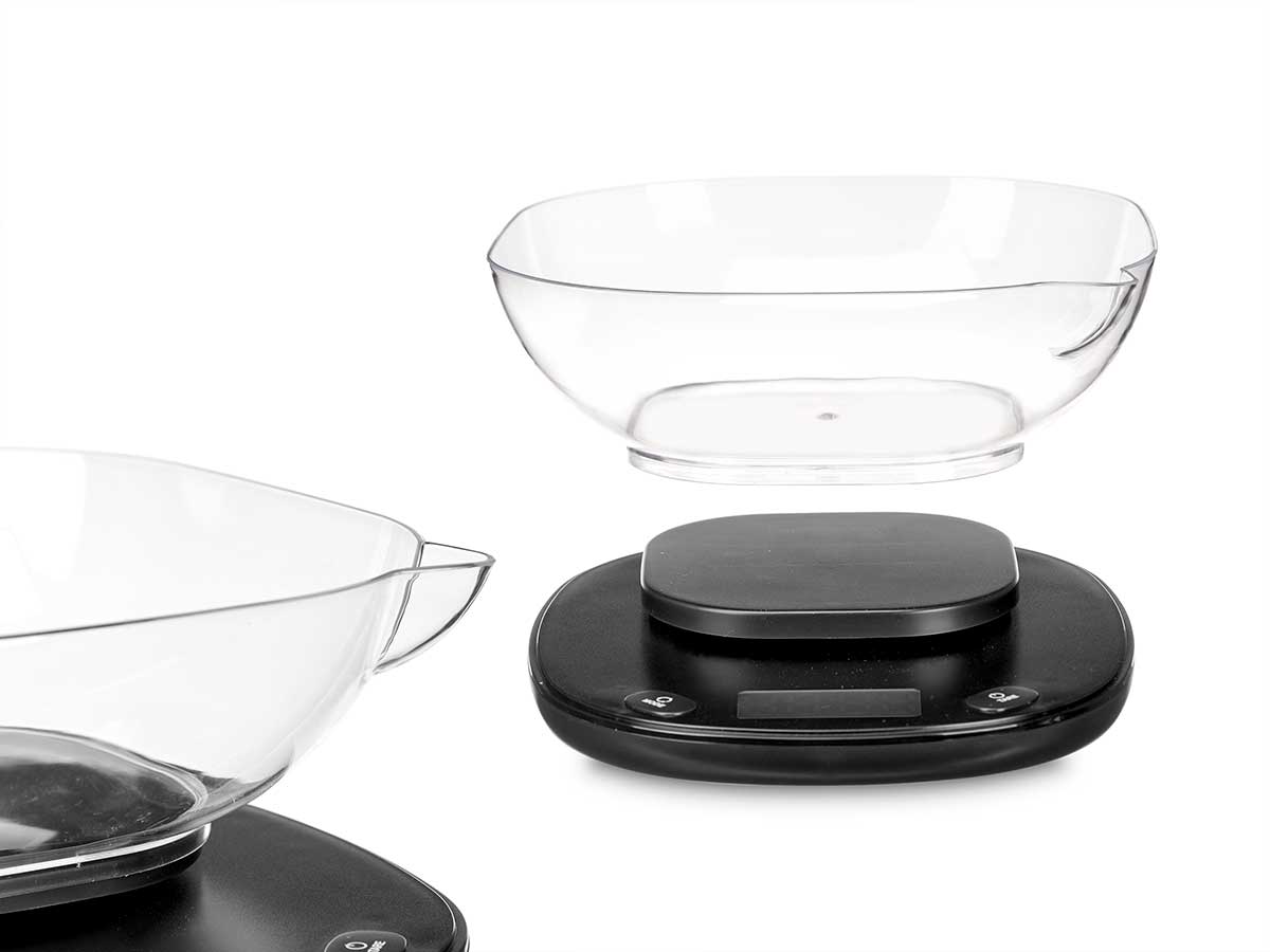 Bascula digital 5kg recipiente 1000ml  negro 4