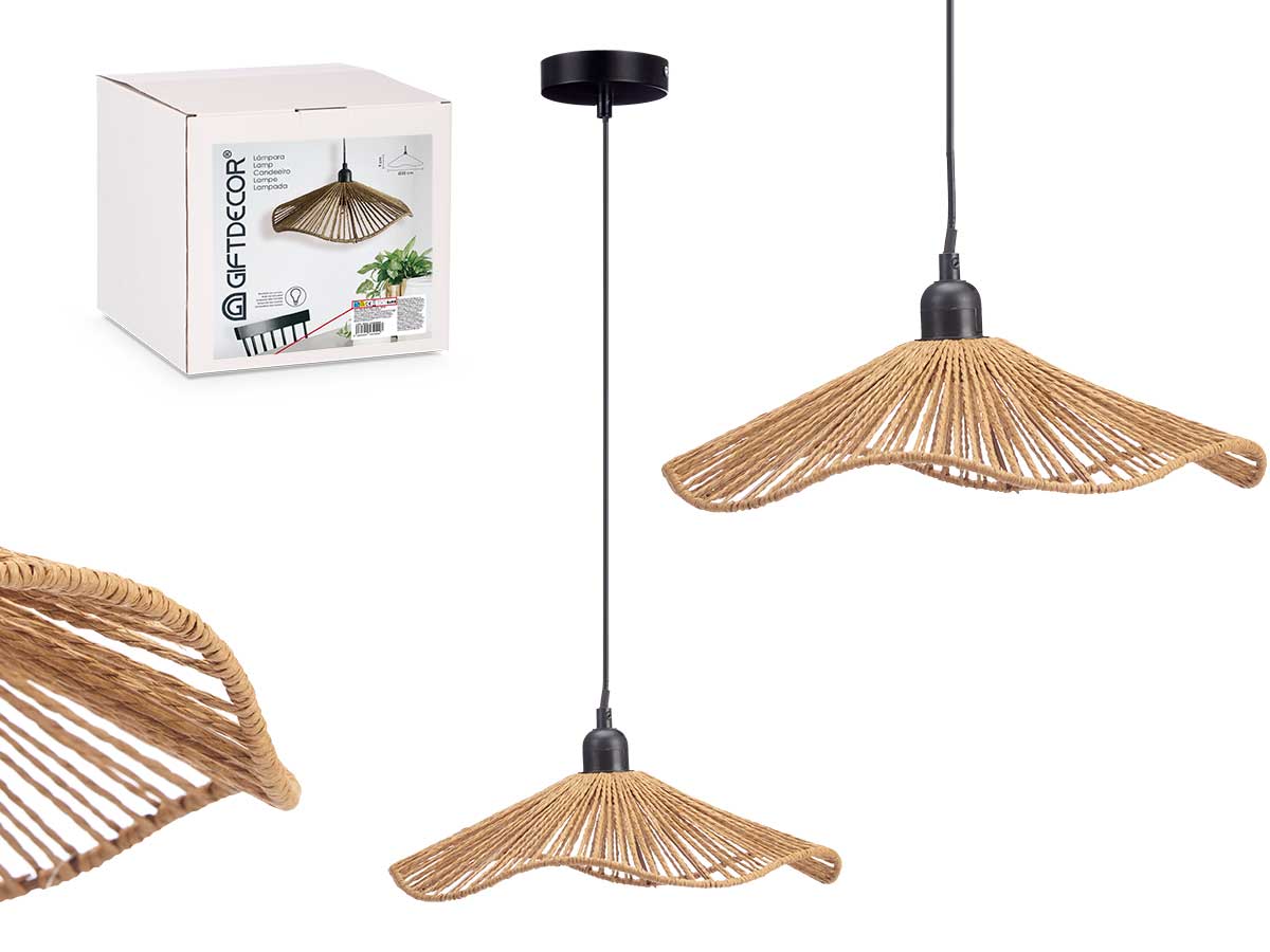 Lampara techo 35x35x9cm vuelo cuerda