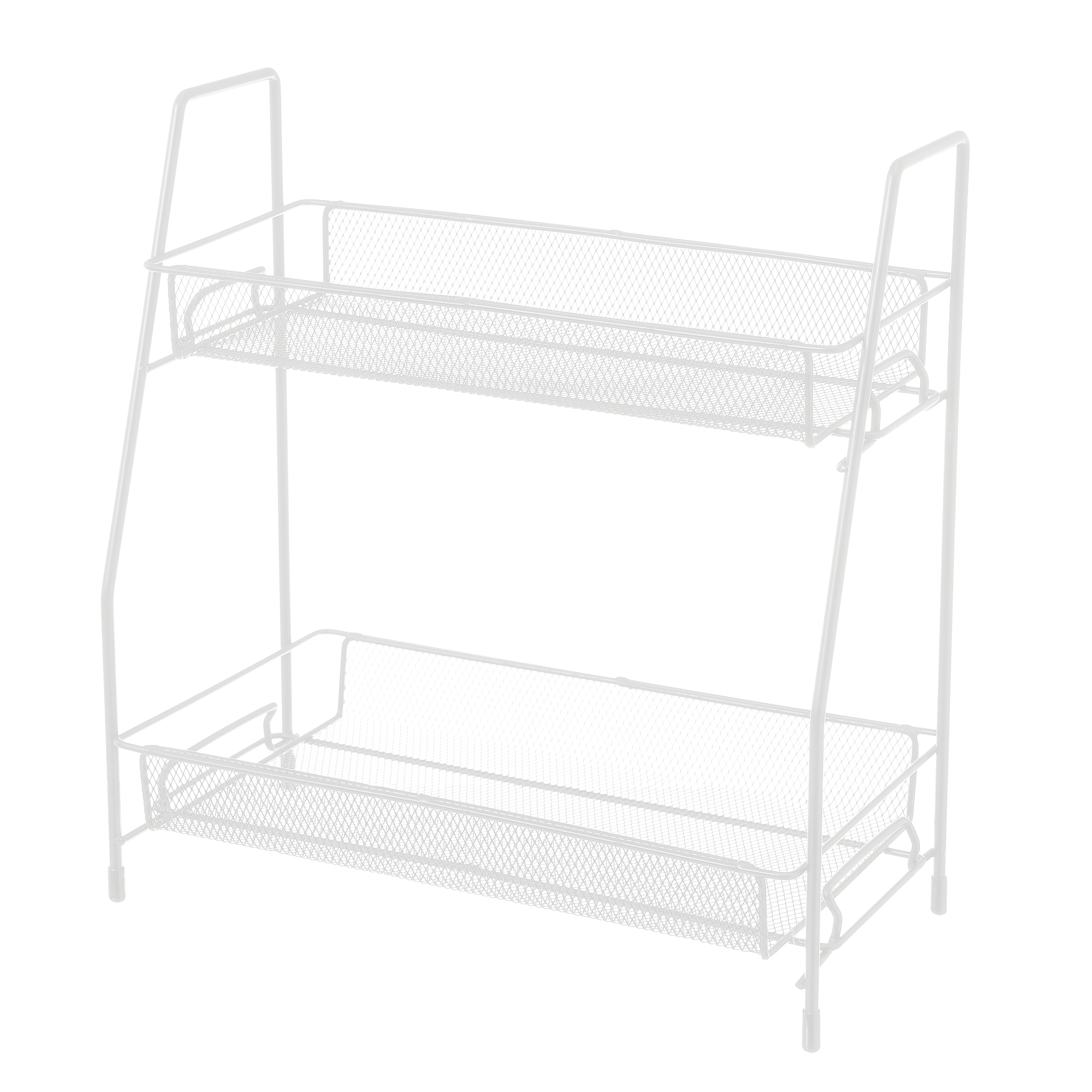 CESTA DOBLE METAL BLANCO 31 X 17 X 33 CM 4