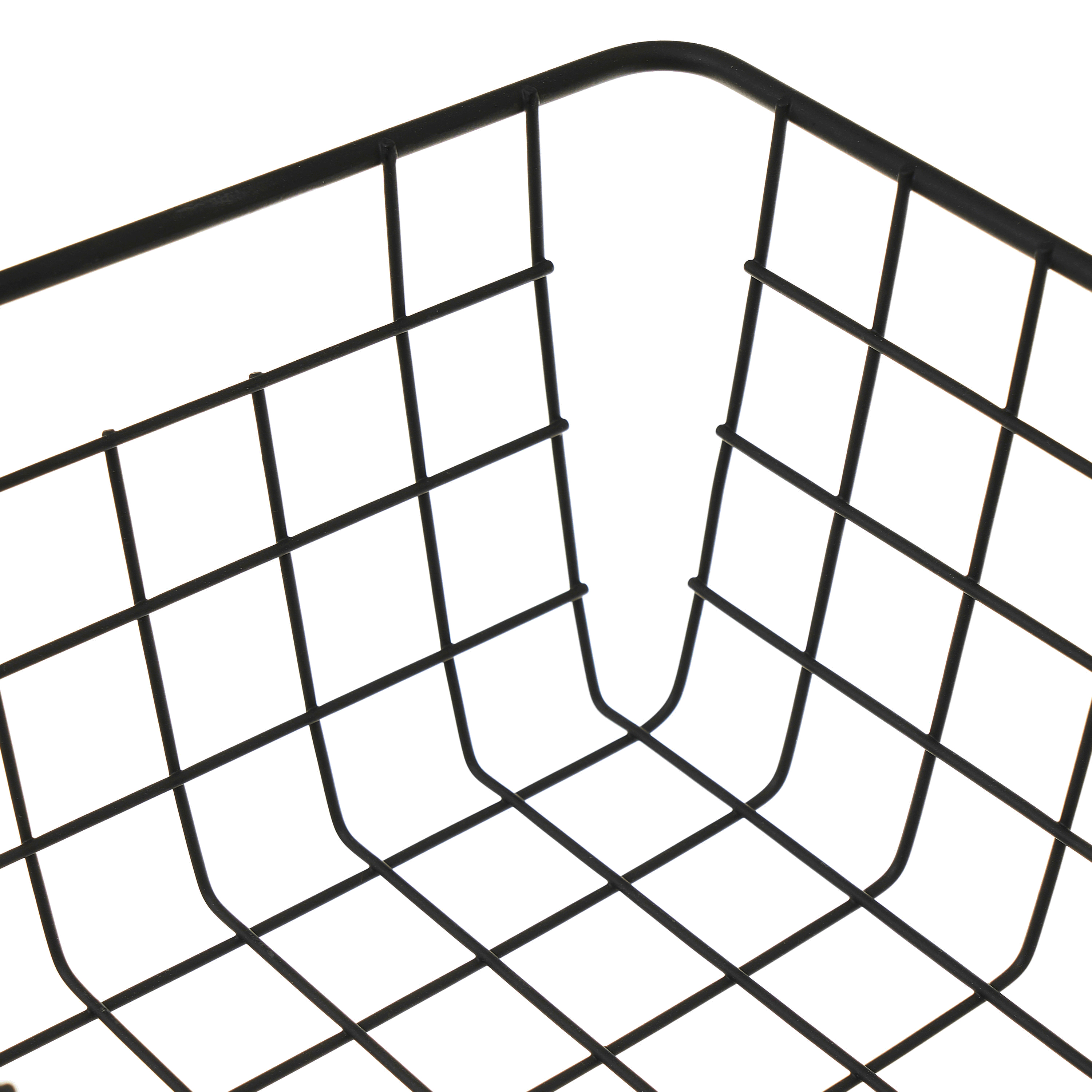 CESTA METAL NEGRO 28 X 22 X 12 CM 3