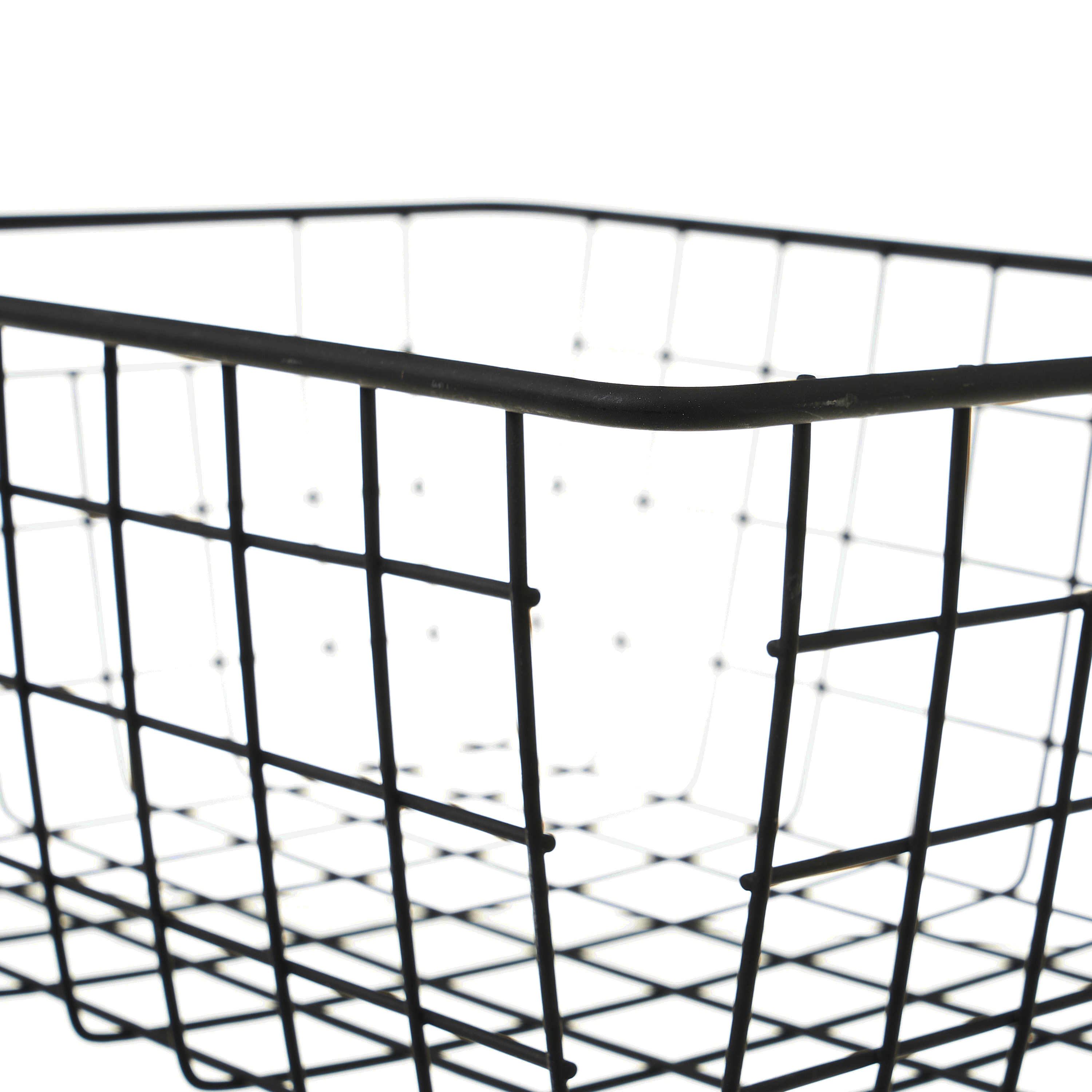 CESTA METAL NEGRO 28 X 22 X 12 CM 4