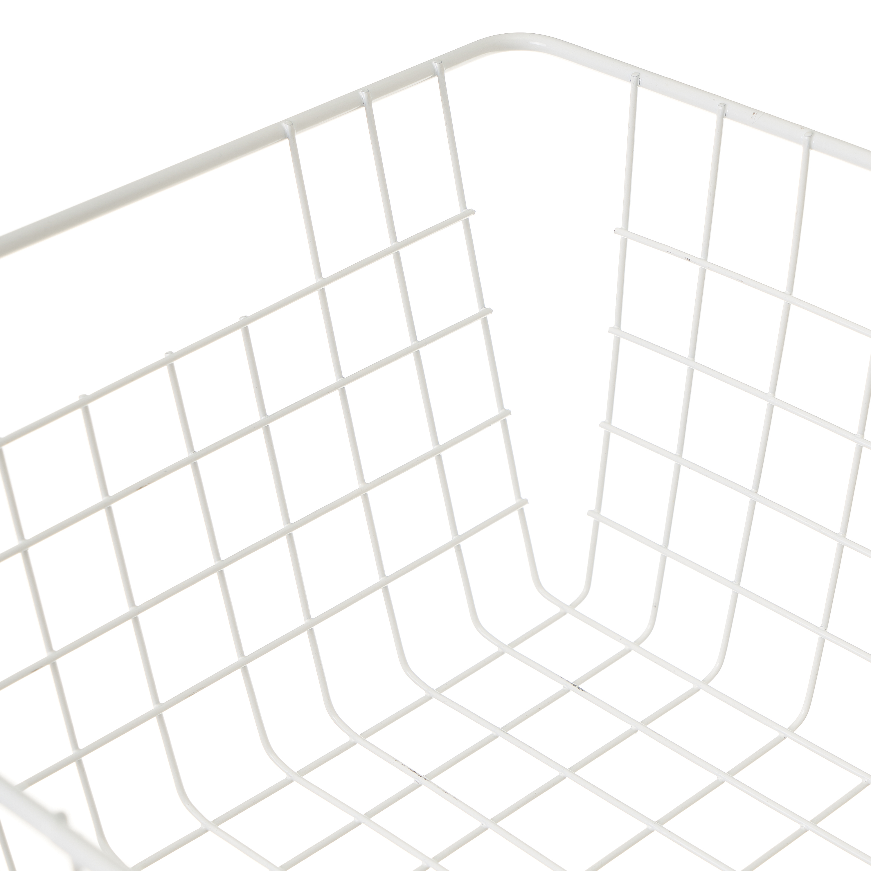 CESTA METAL BLANCO 28 X 22 X 12 CM 3