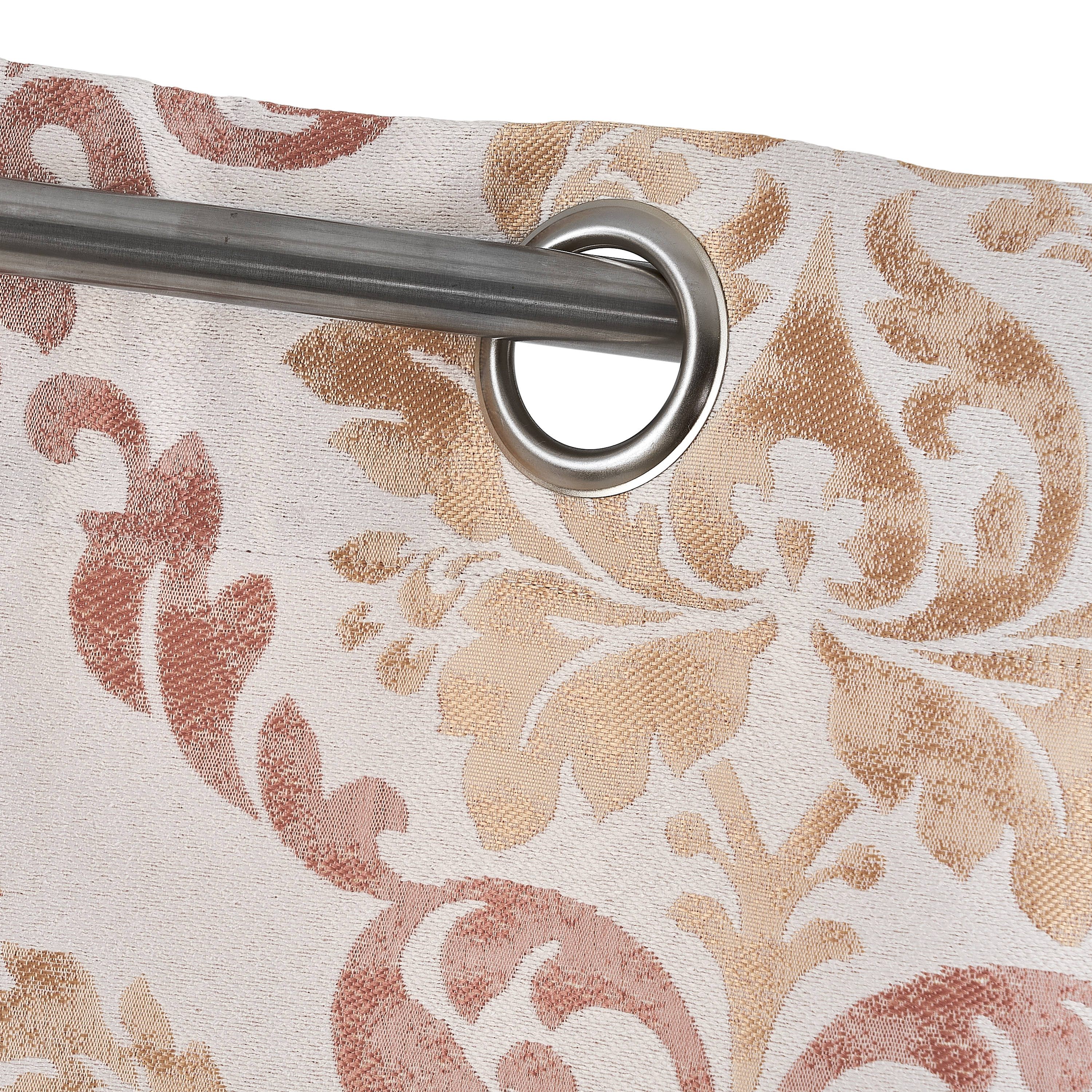 CORTINA JACQUARD DAMASCO TAPIZ ROSA-ORO 135X260CM 3