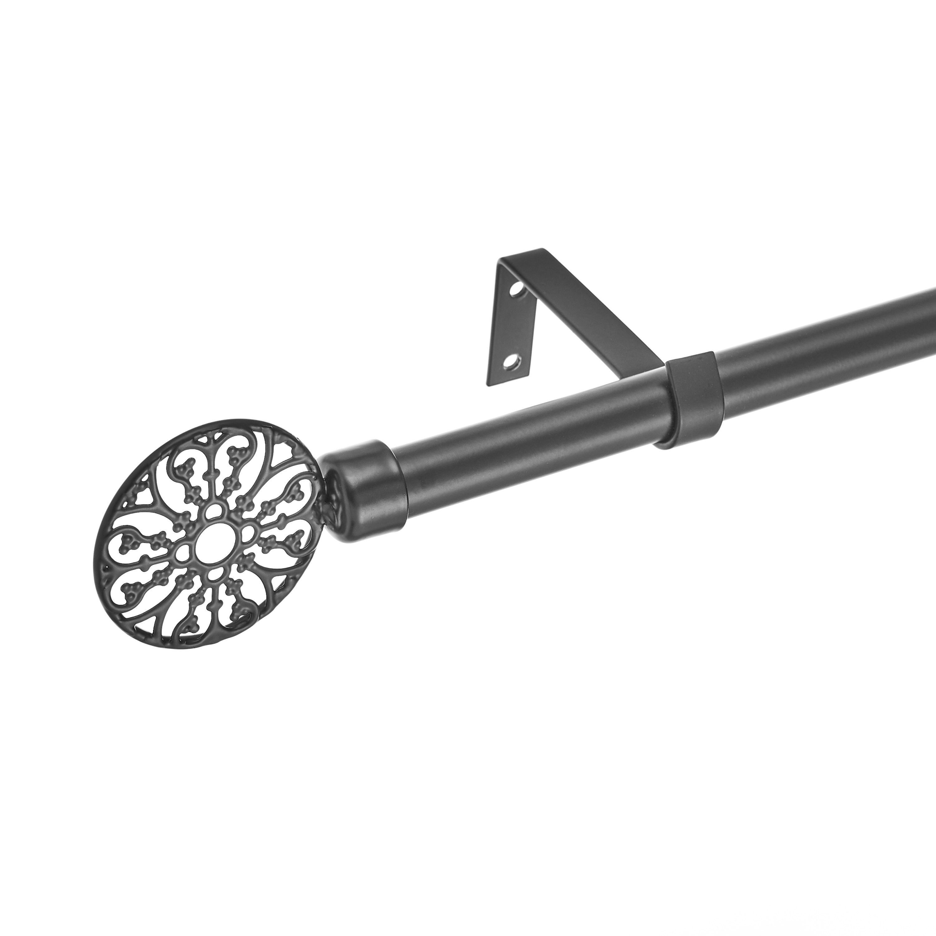 BARRA EXTENSIBLE 160-300CM METAL NEGRO