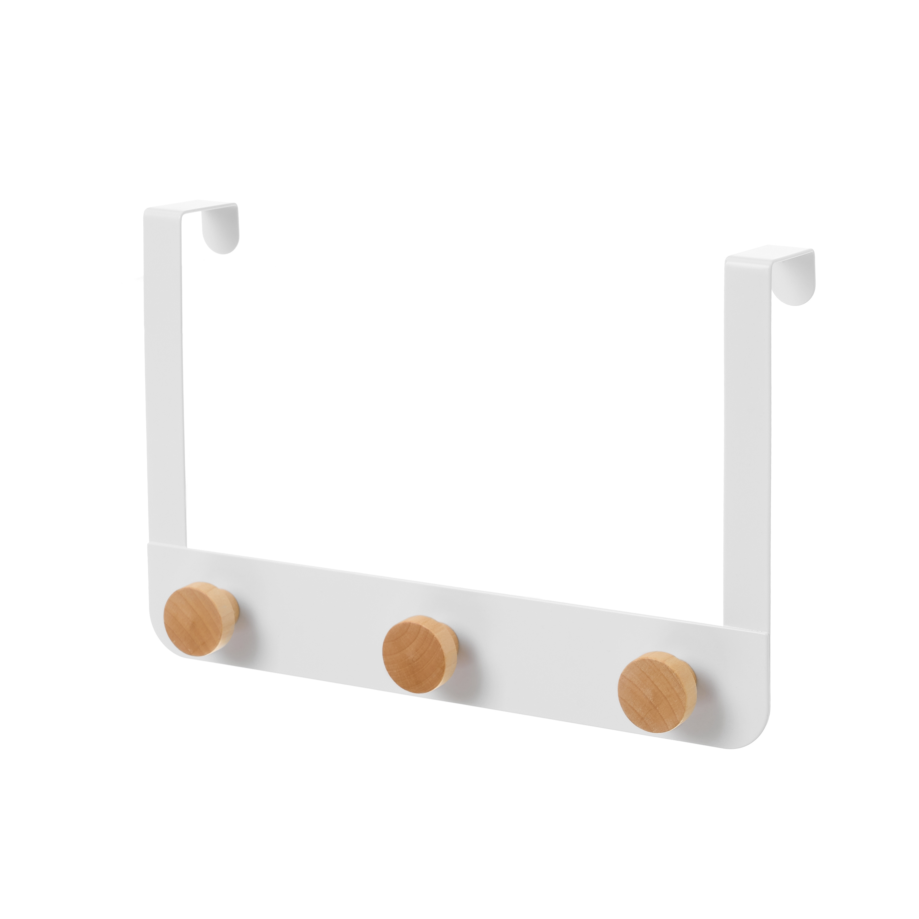 PERCHA 3 GANCHOS METAL-MADERA BLANCO 30 X 8 X 20 C