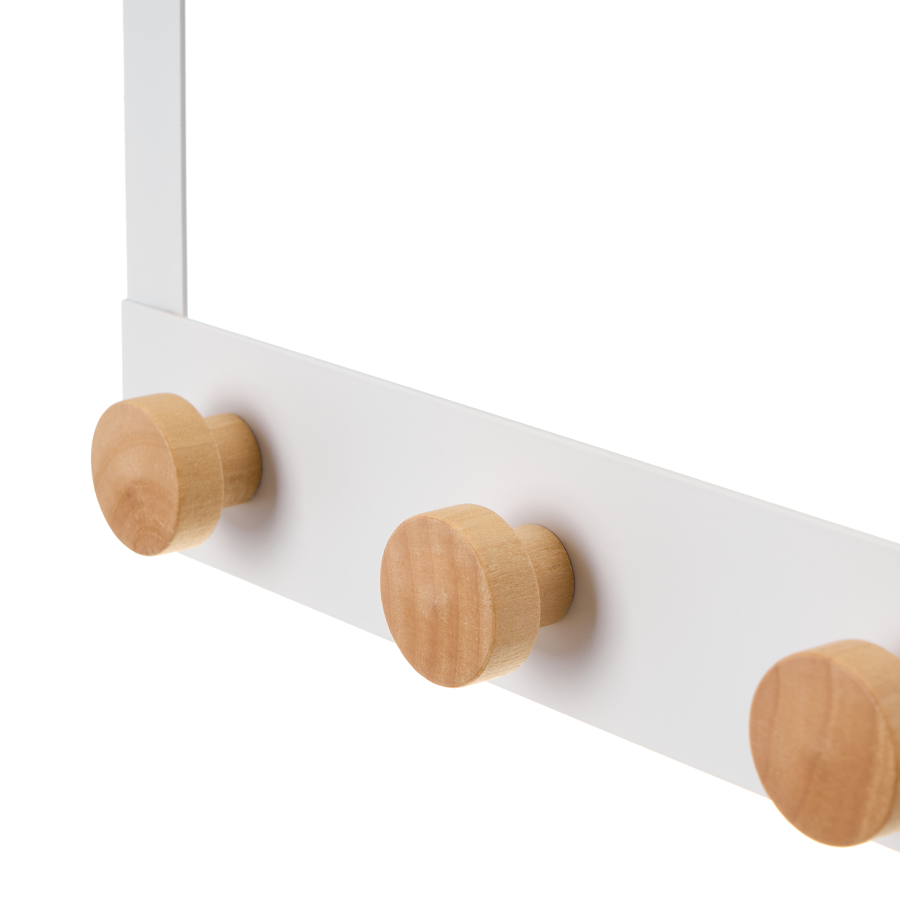 PERCHA 4 GANCHOS METAL-MADERA BLANCO 35 X 8 X 20 C 2